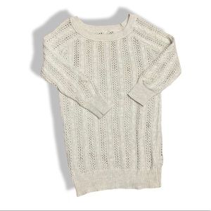 SO Light Gray Lightweight 3/4 Sleeve Sweater